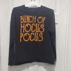 Freeze Black Long Sleeve Tee with Orange Print